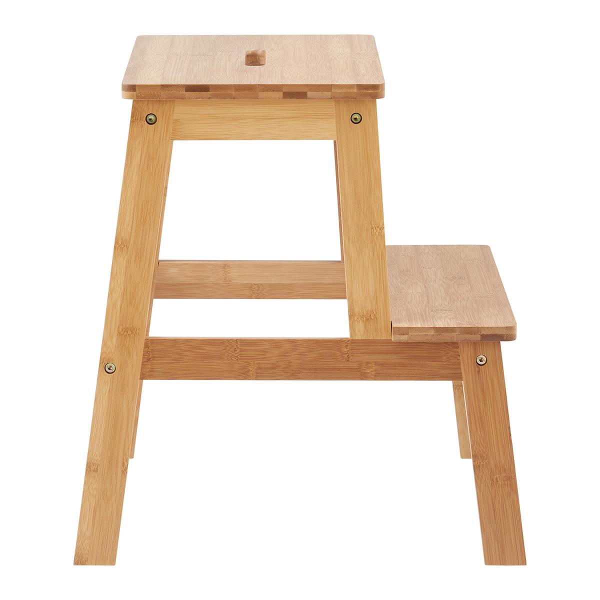 Tritthocker Bonny Naturfarben Bambus - Naturfarben, MODERN, Naturmaterialien (43/47/43cm) - Bessagi Home