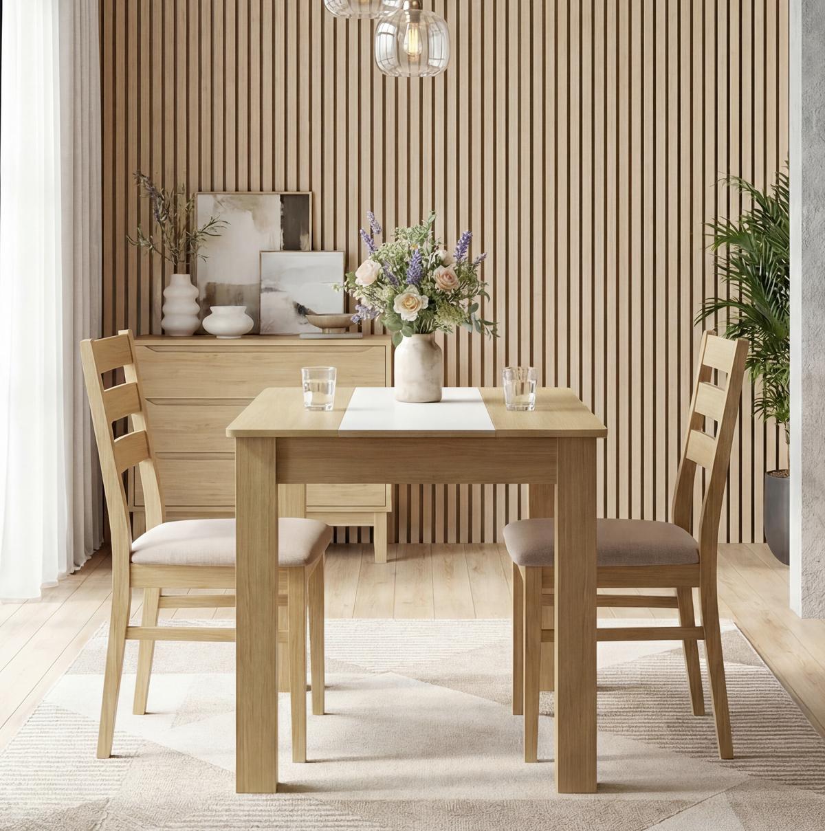 Esstisch Vcm Esstisch "disalo" 80x50 - Honigeiche/Weiss, Modern, Holzwerkstoff (80/50/75cm) - MID.YOU