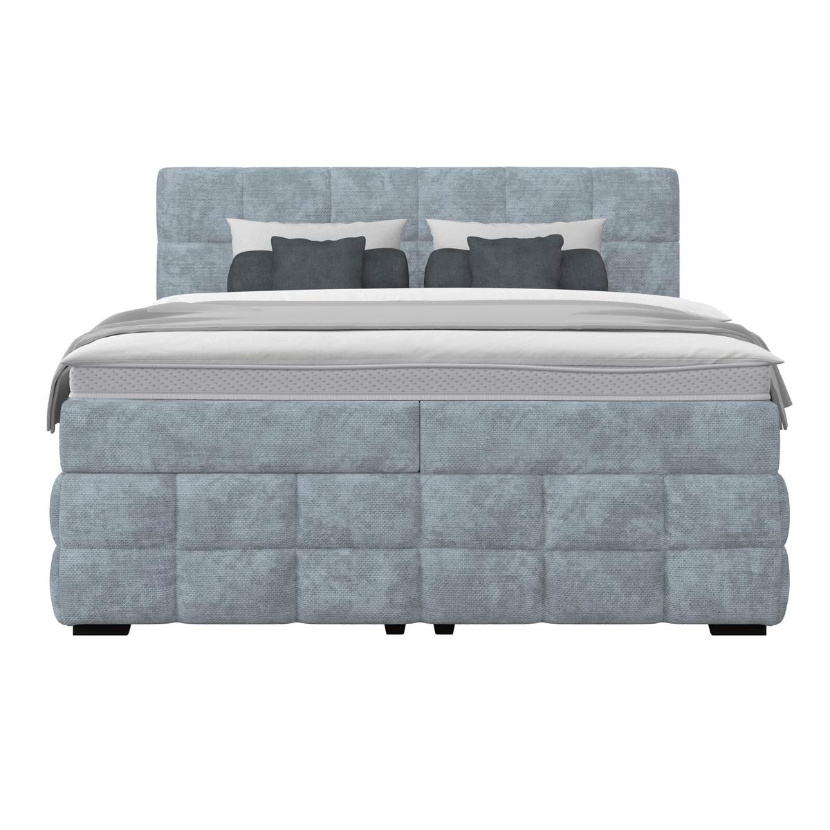 PAT BOX VEGA - albastru deschis/verde, Trend, lemn/textil (200/200cm) - Modern Living