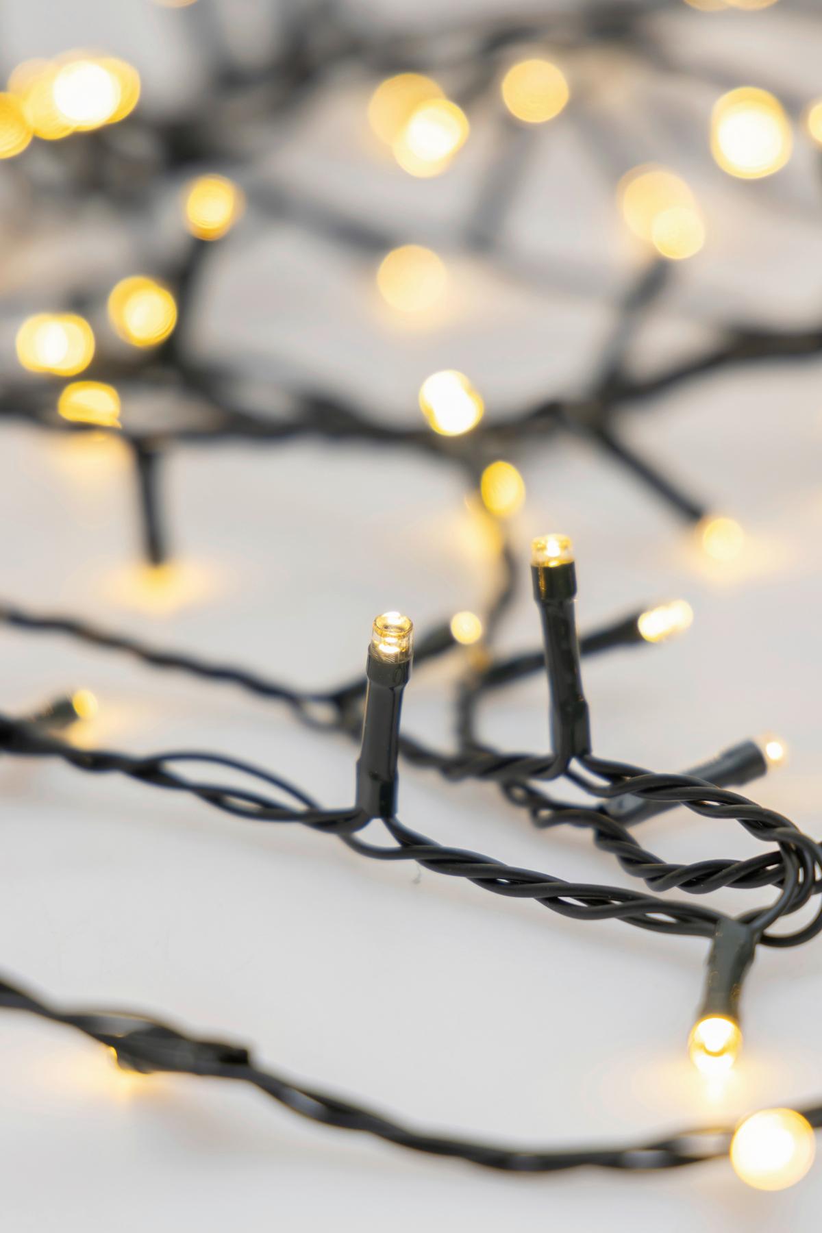 Lichterkette Mol Dunkelgrün max. 4,3 Watt - Dunkelgrün, Romantik / Landhaus, Kunststoff (1195cm) - Modern Living