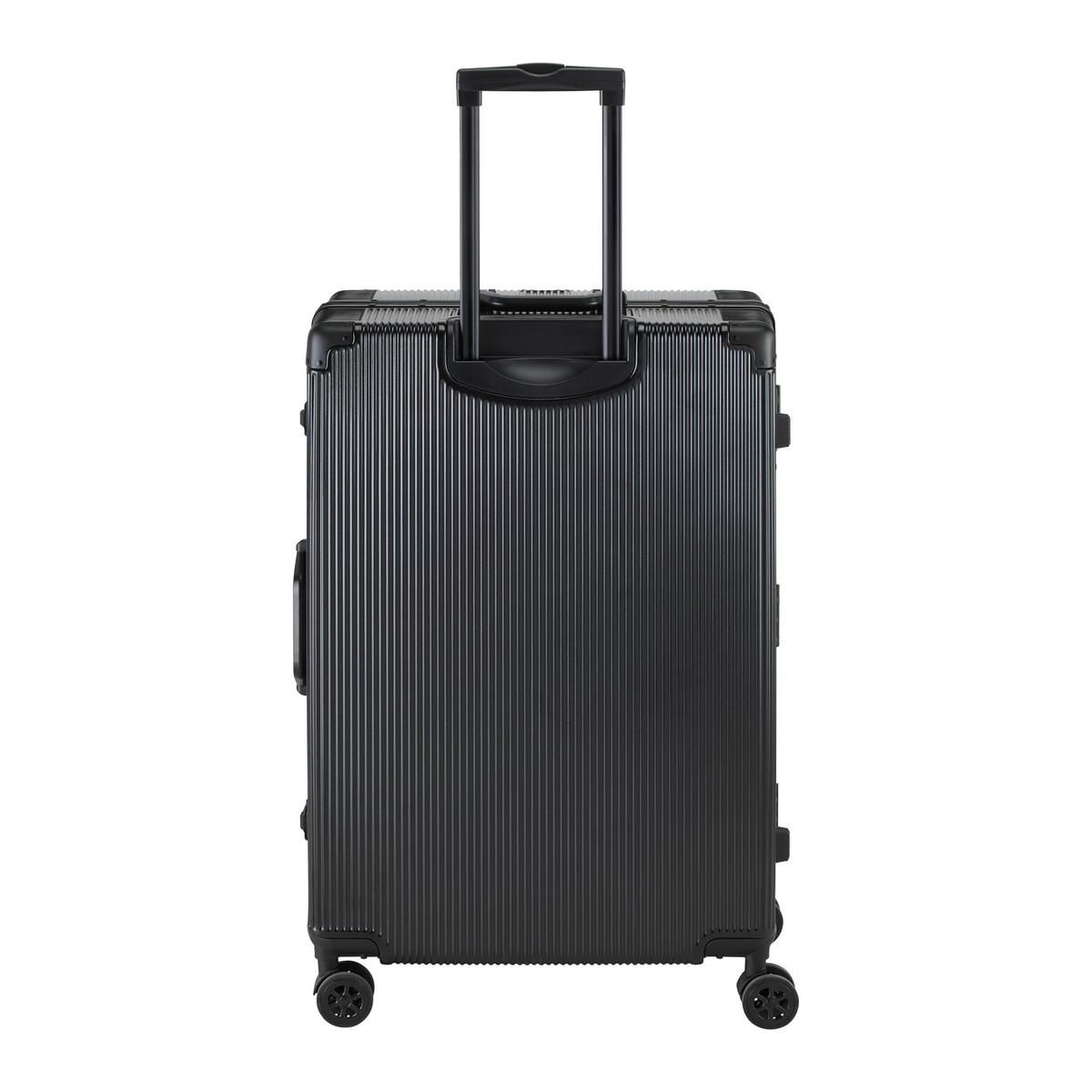 Reisekoffer Miami L Schwarz - Schwarz, MODERN, Kunststoff/Textil (51/31/78cm) - Mömax
