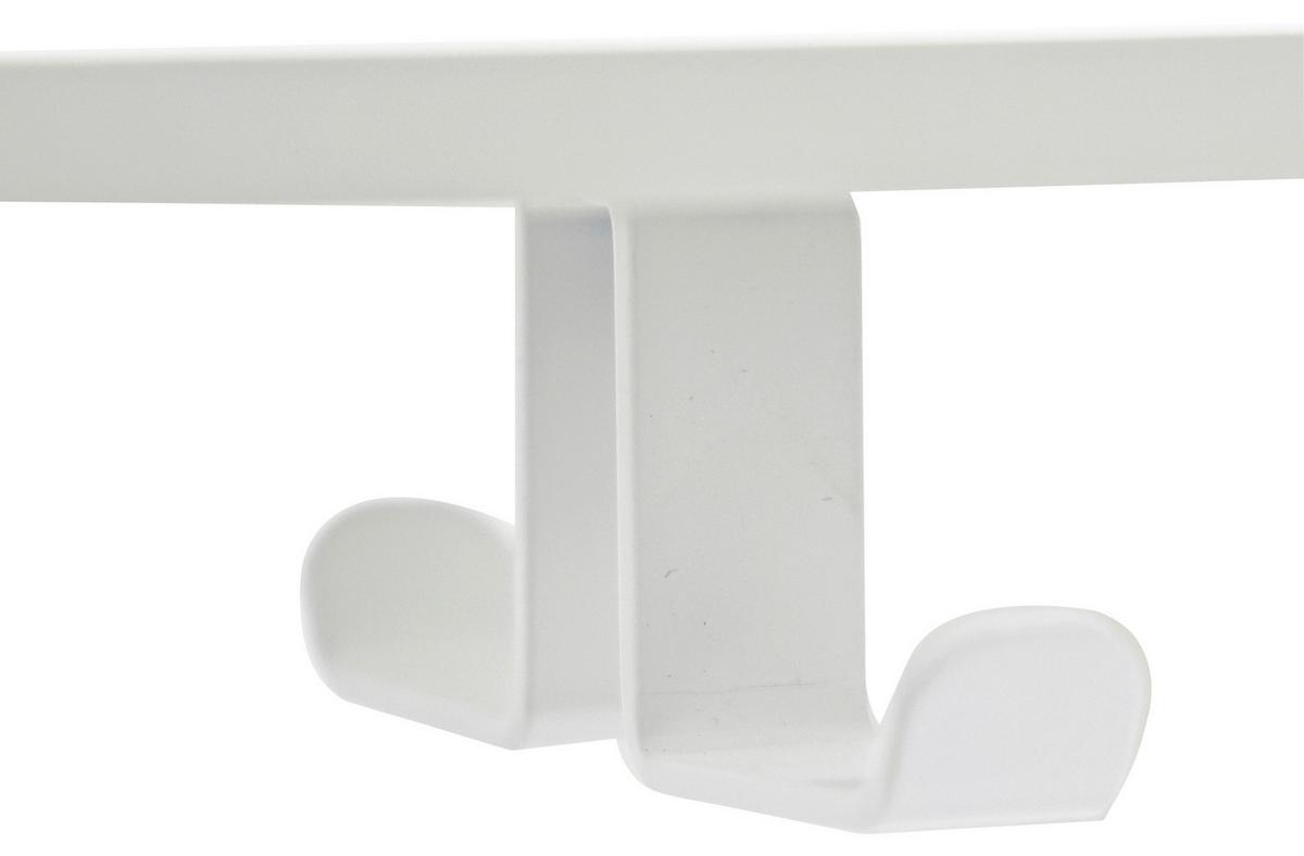 Schreibtisch George Weiß - Weiß, MODERN, Holzwerkstoff/Kunststoff (72,5/48.5-74/48cm) - Mömax