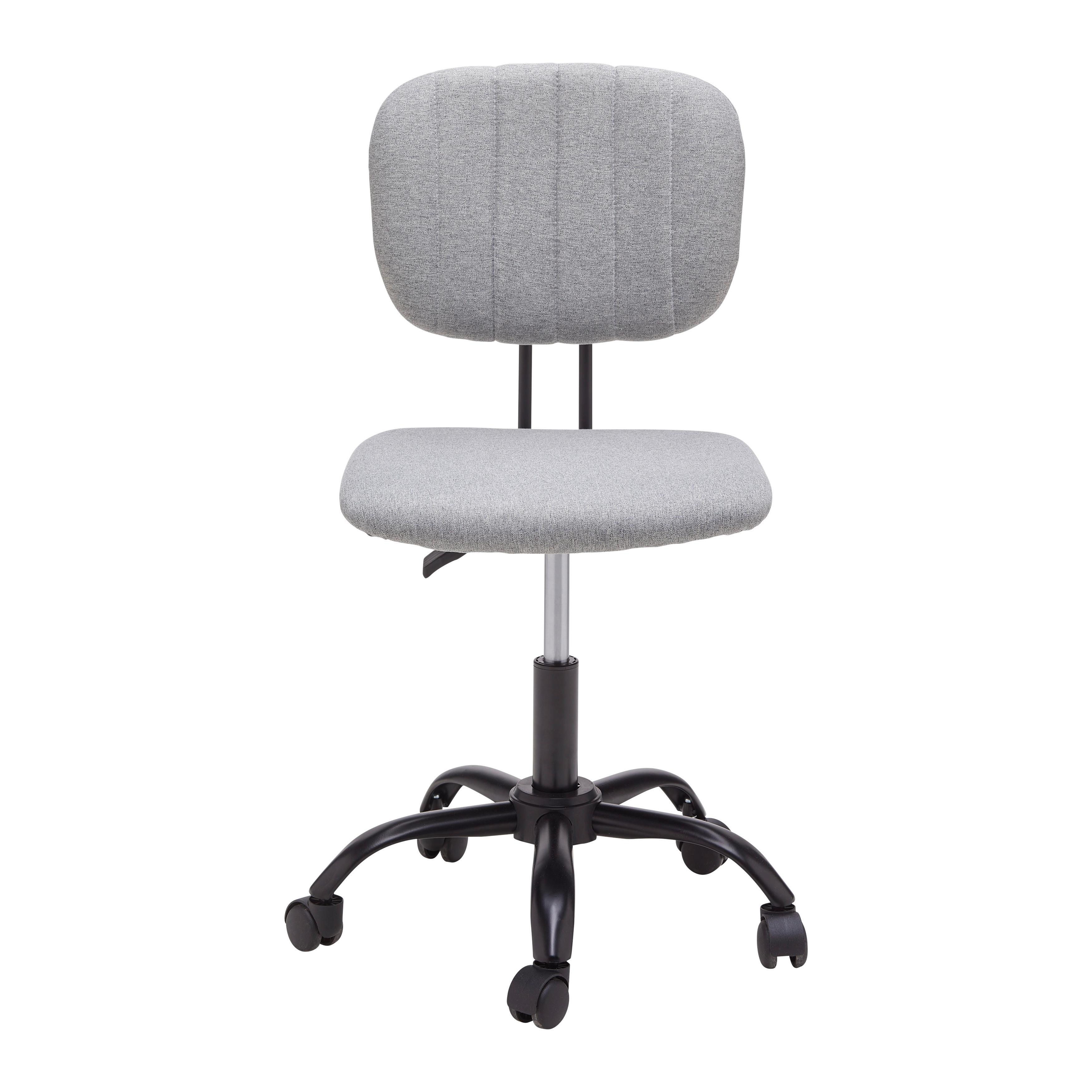 SNURRSTOL TOM -BASED- - mörkgrå/grå, Modern, metall/textil (55/79-89/56cm) - Based