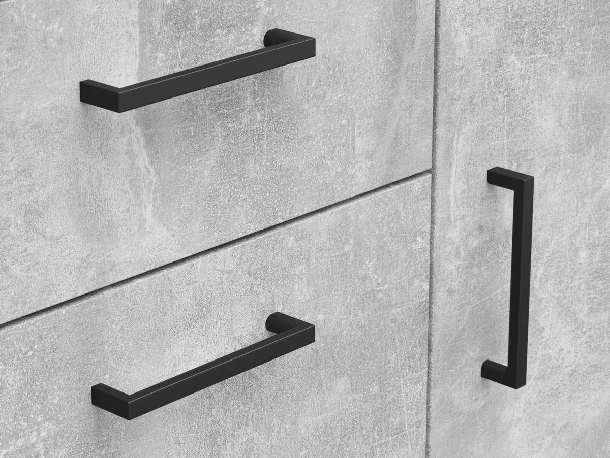 Kommode Multistauraum Betonoptik - Anthrazit/Schwarz, MODERN, Holzwerkstoff/Kunststoff (80/83/52cm) - Mömax