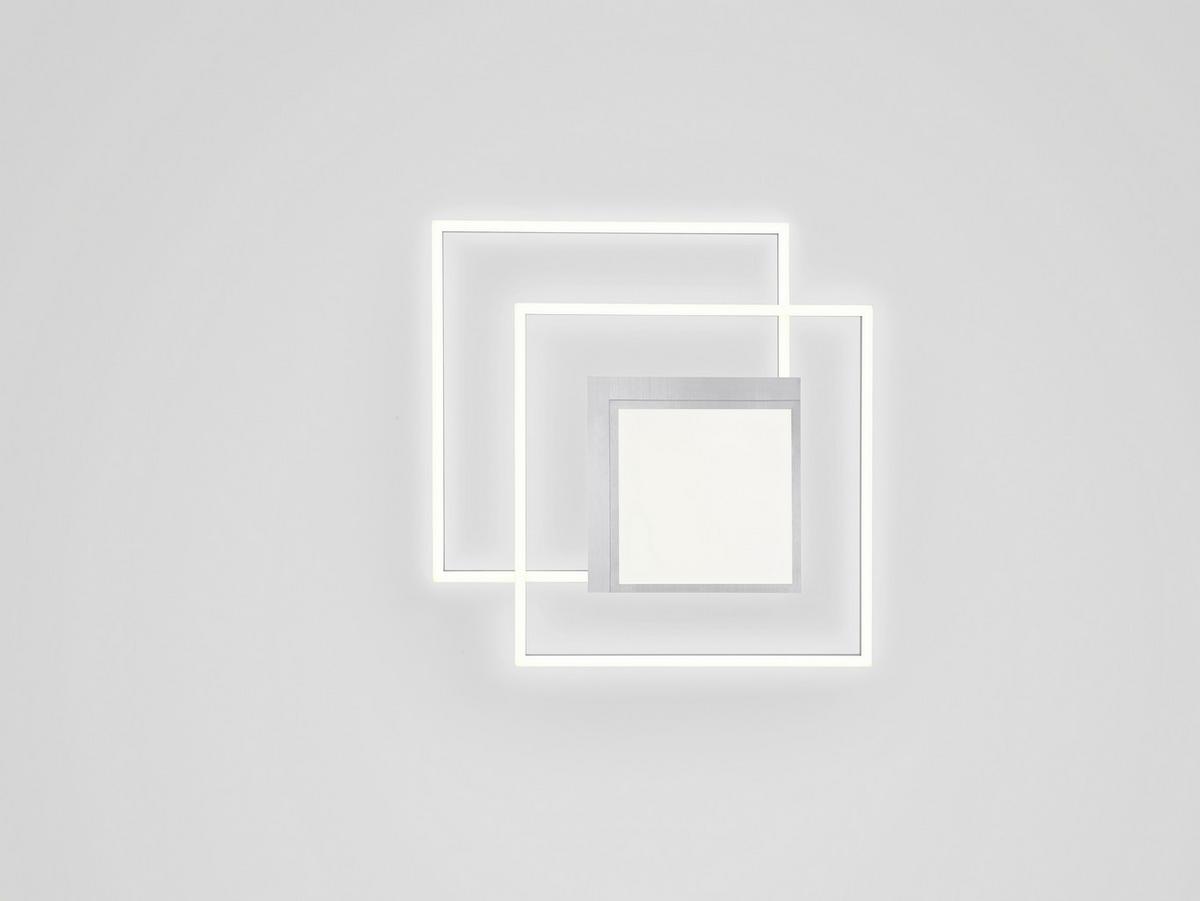 LAMPA SUFITOWA LED 70622/1-37 KARO - kolor aluminiowy, Design, metal (60/60/10cm) - Hell