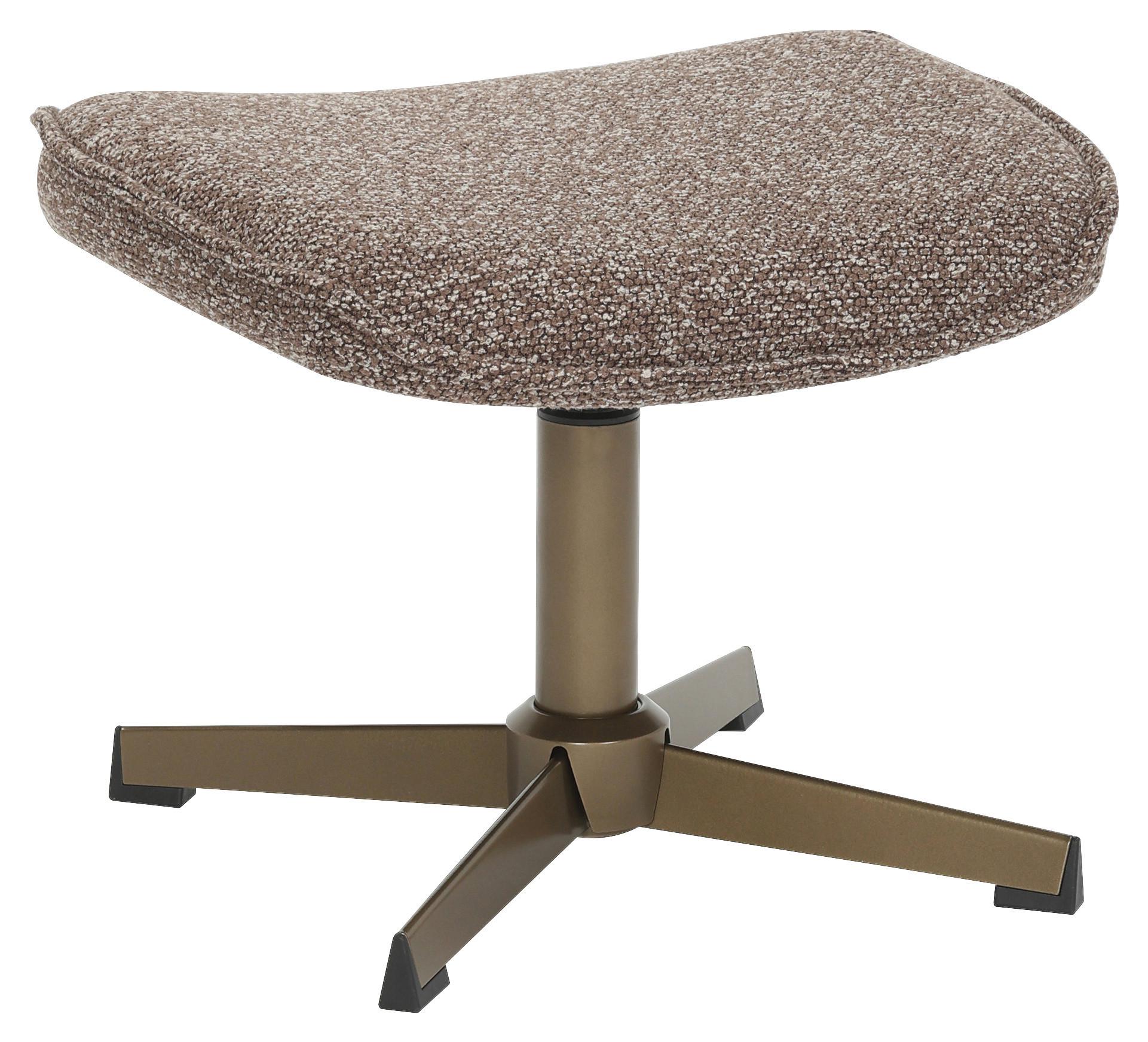 Tabure Alba - brončane boje/smeđa, Moderno, metal/tekstil (46/36/36cm) - Mömax