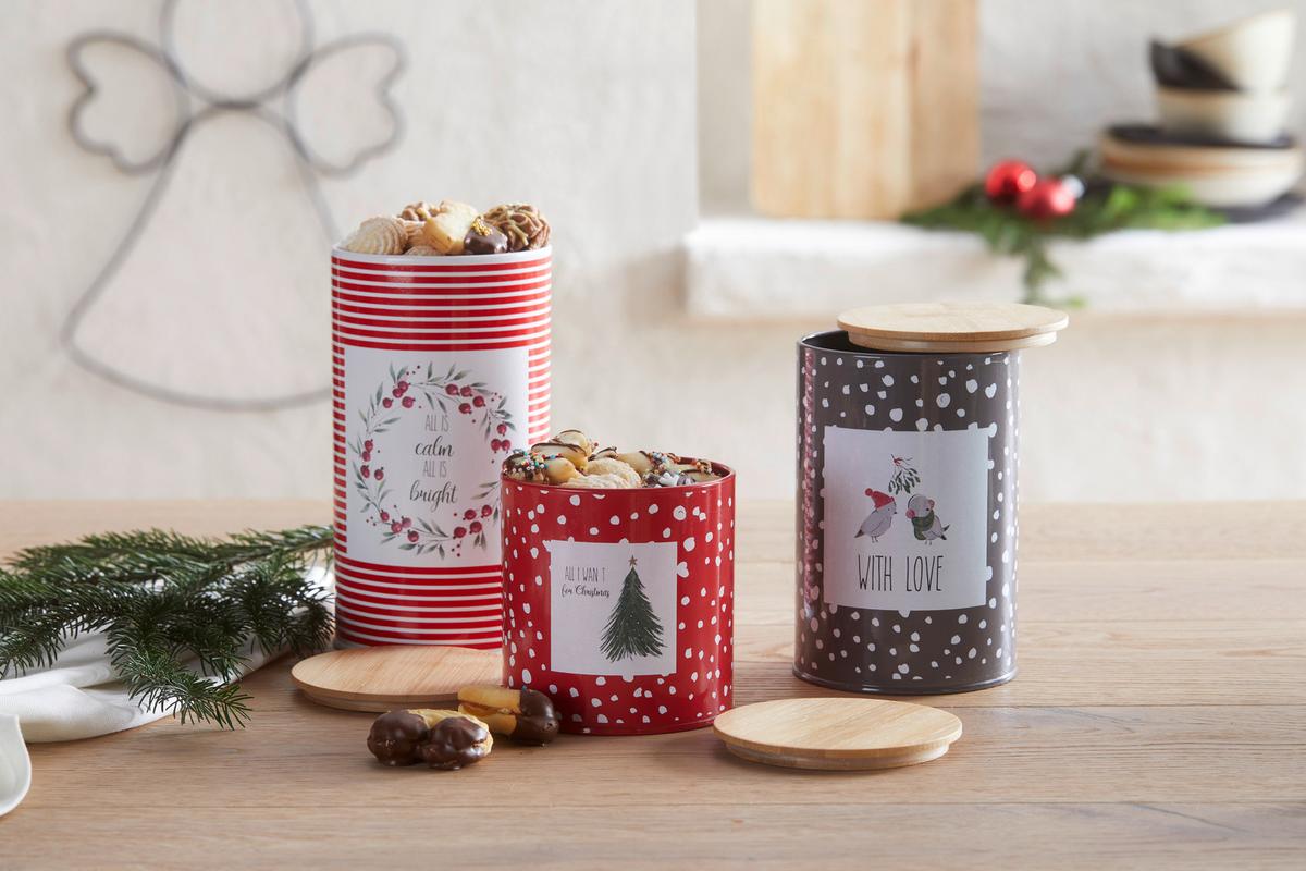 Ételtároló Doboz Lovebirds - natúr színű/többszínű, fa/fém (10/14,5cm) - Modern Living