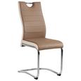 Szánkótalpas Szék Twizy - Króm/Iszap, konvencionális, Fém/Textil (43/98/58cm) Szánkótalpas Szék Twizy - Króm/Iszap, konvencionális, Fém/Textil (43/98/58cm)