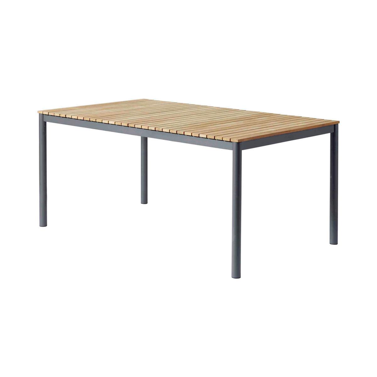 Gartentisch Mood Teakholz/Anthrazit - Anthrazit/Teakfarben, KONVENTIONELL, Holz/Metall (167,5/100/74cm) - Gardenson