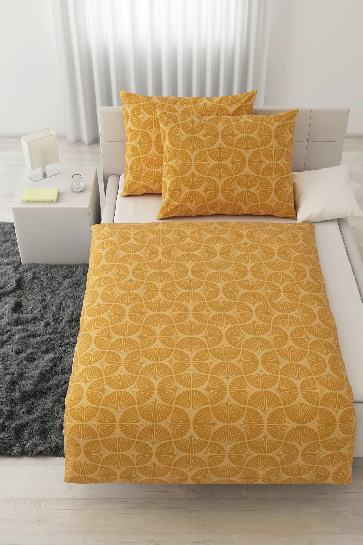 Ágyneműhuzat-garnitúra Finn Xxl Kétszemélyes 200/220 - sárga, Modern, textil (200/220cm) - Modern Living
