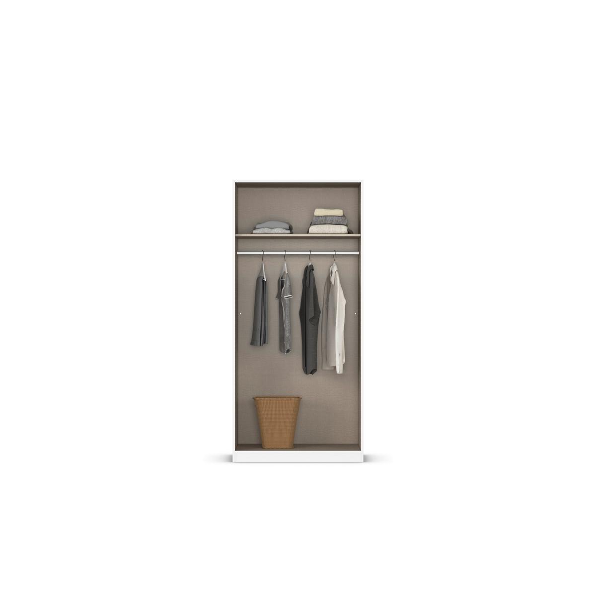 DULAP REFLECT - argintiu/gri, Modern, material pe bază de lemn (91/210/54cm)