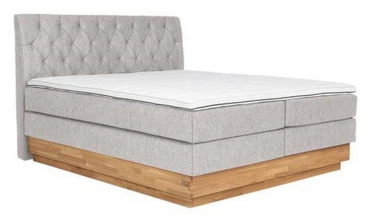 Boxspringbett in Beige ca. 160x200cm - Beige, Holz/Kunststoff (160/200cm) - Zandiara