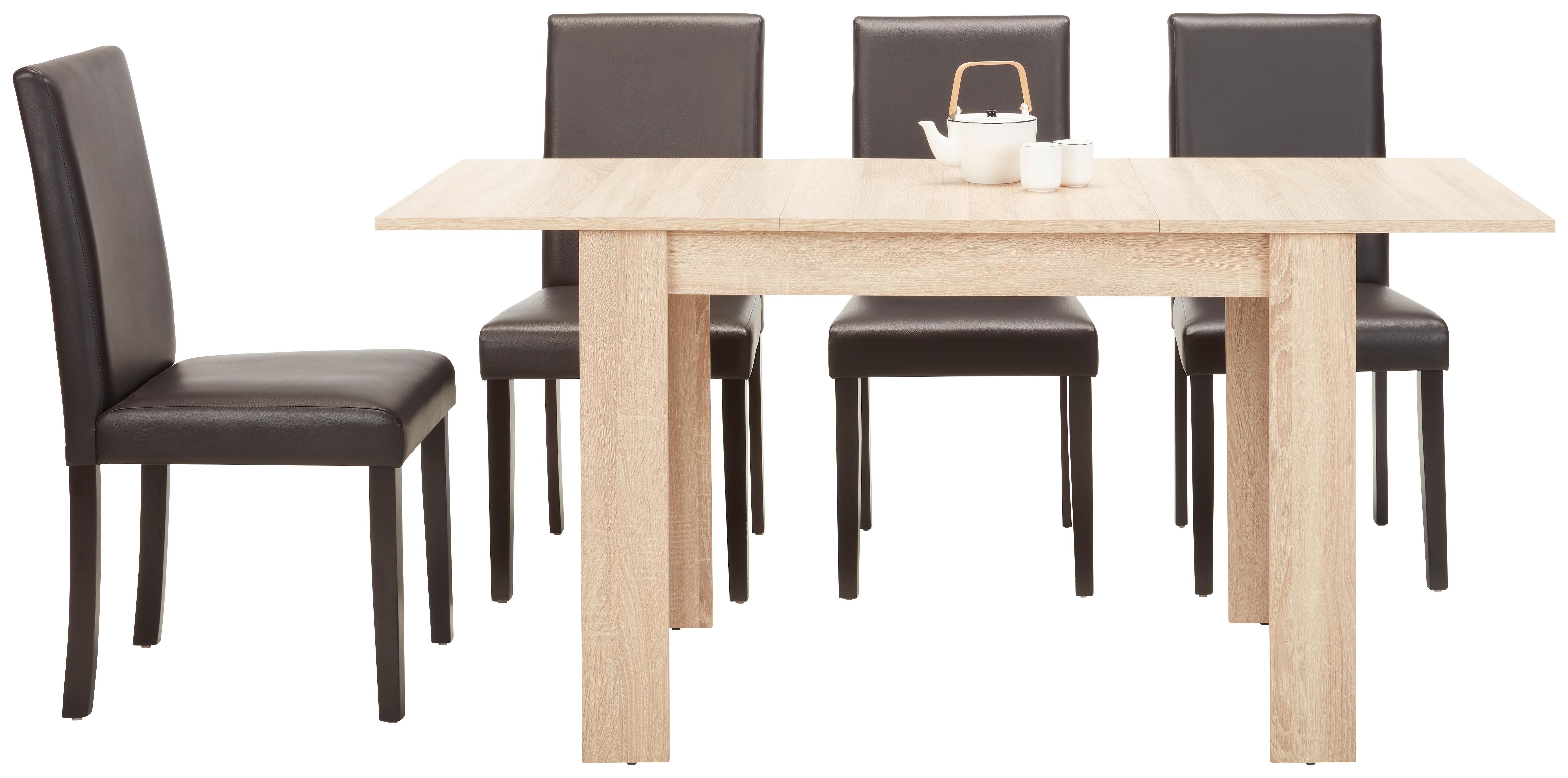 Kihúzható Asztal Bianca - Tölgyfa, Faalapú anyag (110-164/70/76cm) - Based