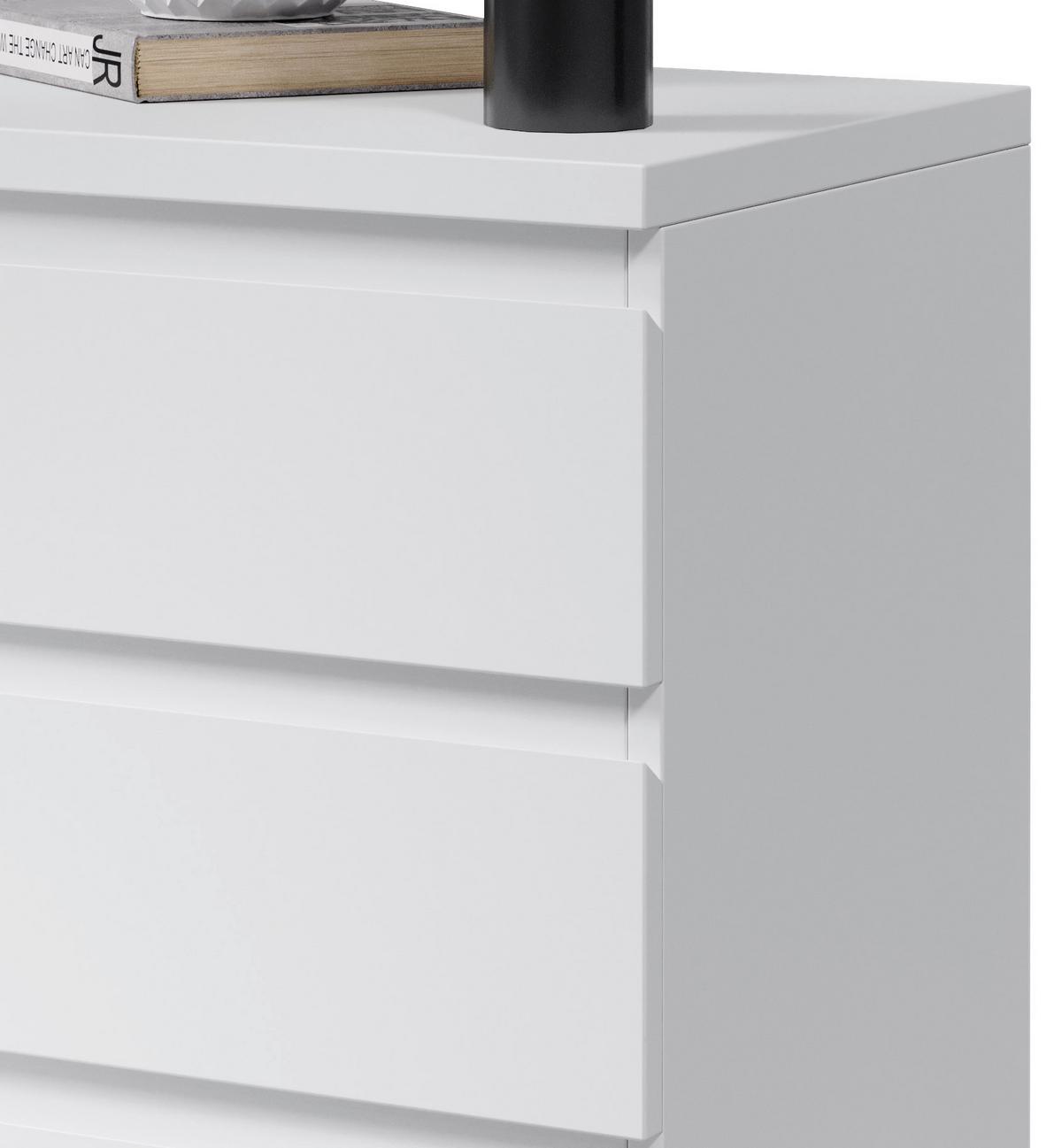 SZAFKA NOCNA OLLI B: 45 CM WEISS - biały, Basics (45/61,4/38cm) - MID.YOU