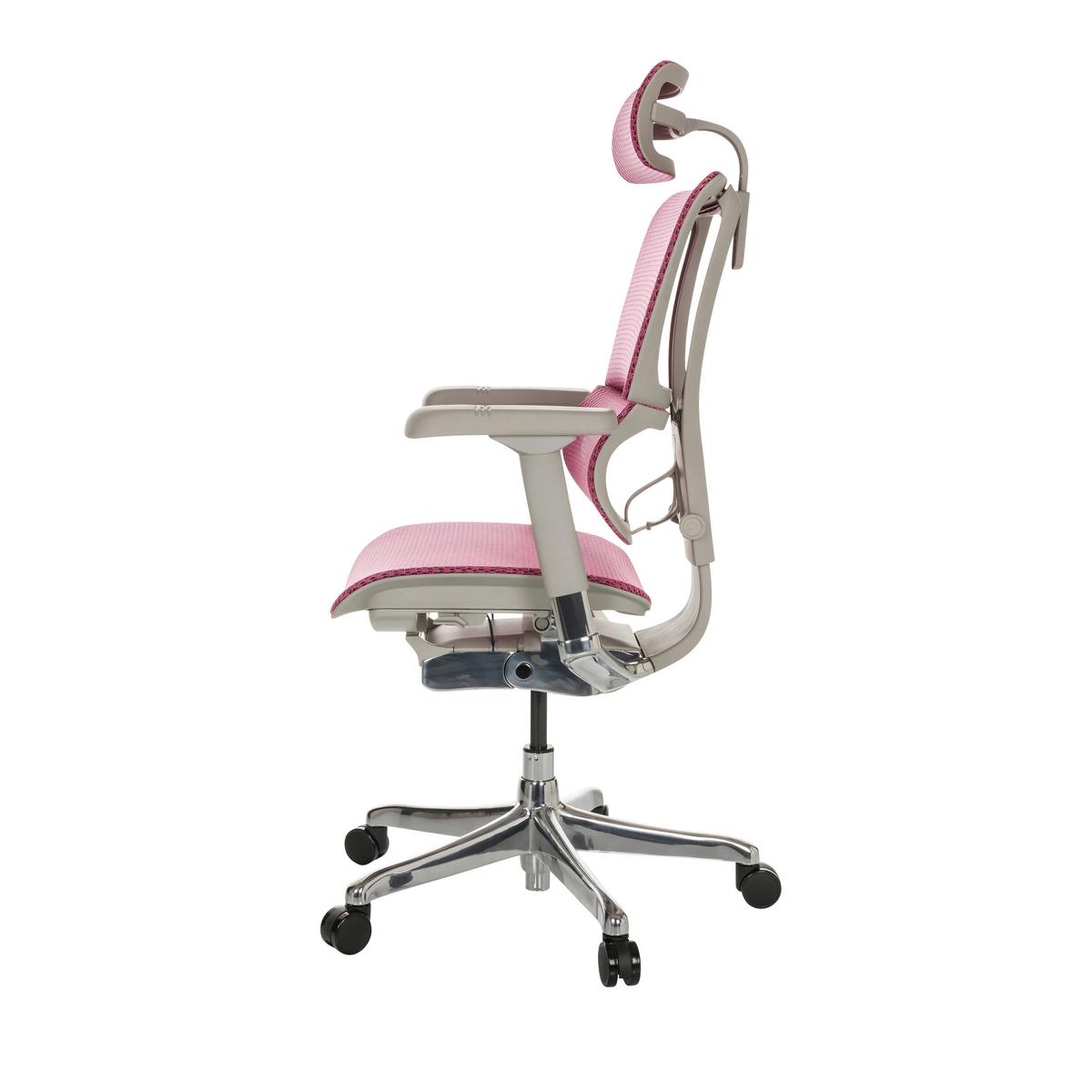 Pisarniški Stol Ergohuman Slim I G, Roza - roza/srebrne barve, Basics, kovina/umetna masa (69/116-138/66cm) - MID.YOU