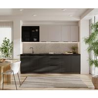 Blok Kuhinja Arona/siena - kašmir/crna, Moderno, staklo/metal (260/210/60cm) - Modern Living