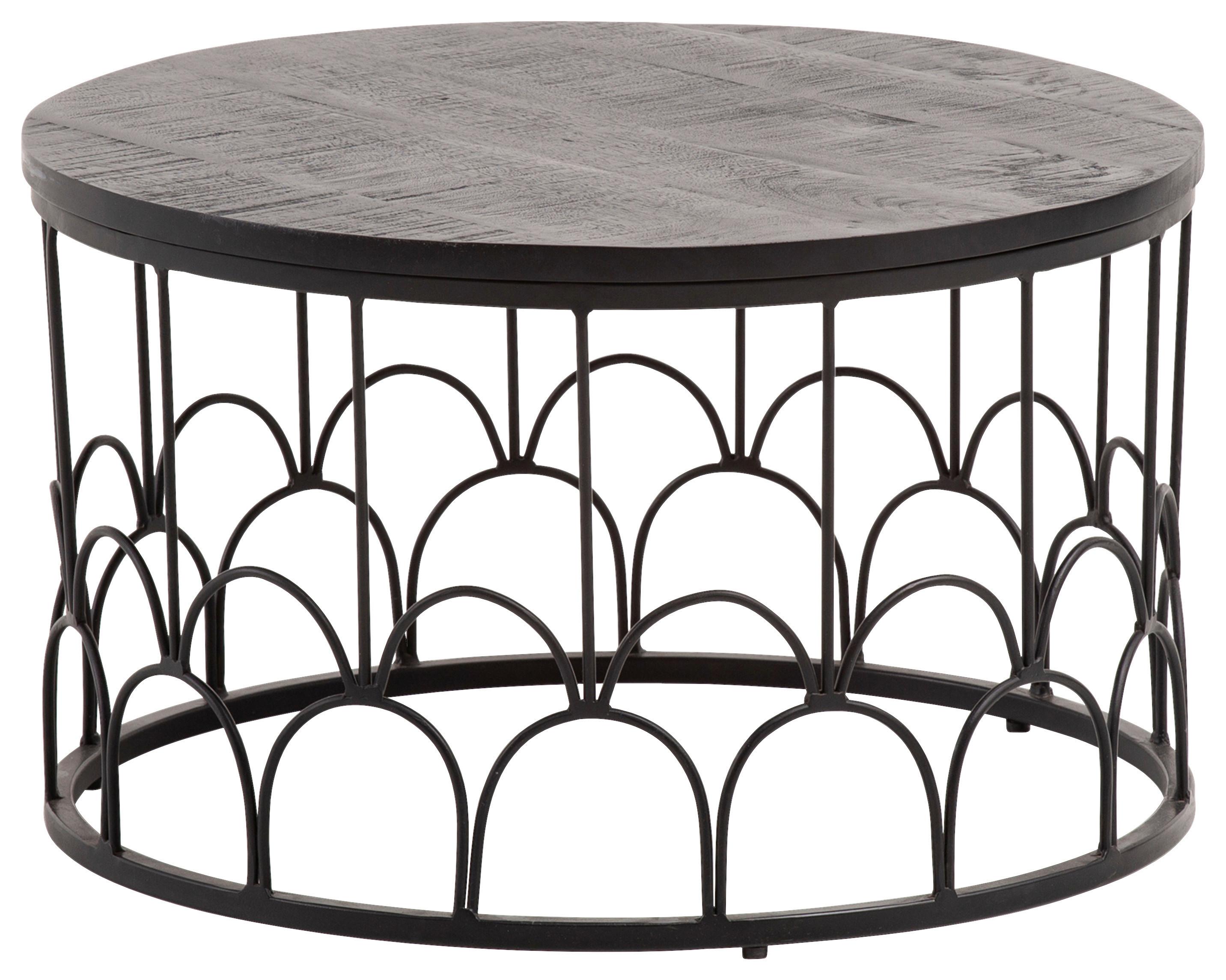 Klubska Miza Wl6.800 - črna, Design, kovina/les (60/36/60cm) - MID.YOU