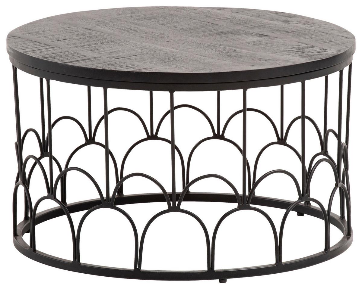 Klubska Miza Wl6.800 - črna, Design, kovina/les (60/36/60cm) - MID.YOU