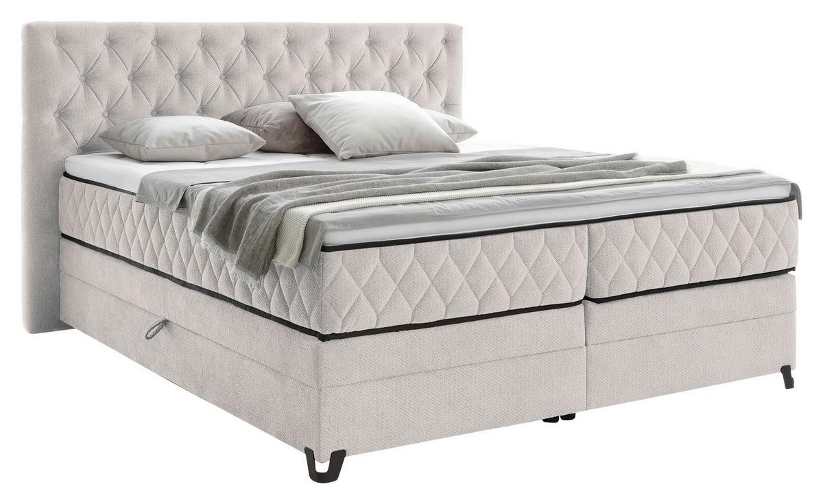 Boxspring Krevet Carmen - tirkizna/boje šampanjca, Konvencionalno, drvni materijal/drvo (180/200cm) - Modern Living