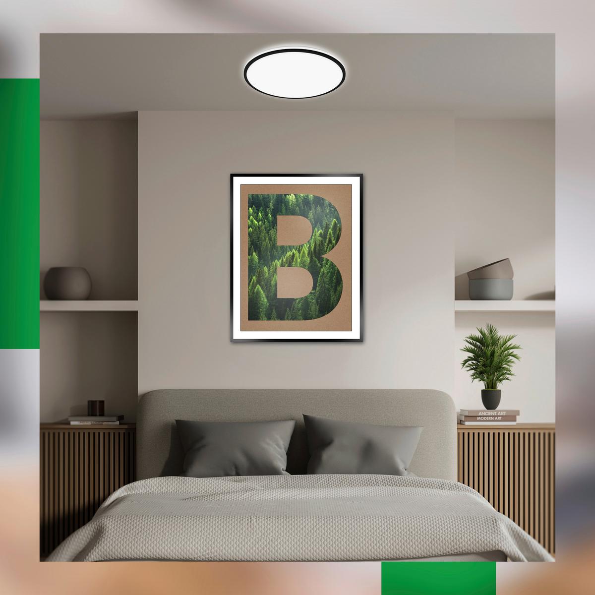 LAMPA SUFITOWA LED 3836015 PULAP A - czarny, Basics, tworzywo sztuczne (33/6cm)