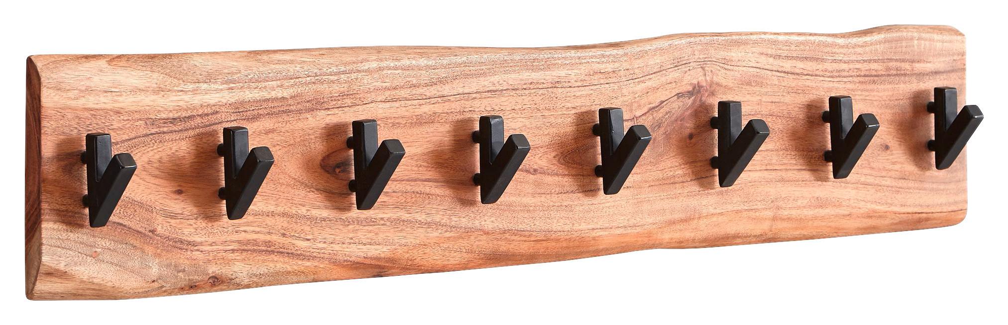 Wandgarderobe in Akazienfarben - Akaziefarben, MODERN, Holz (90/19/9cm) - MID.YOU