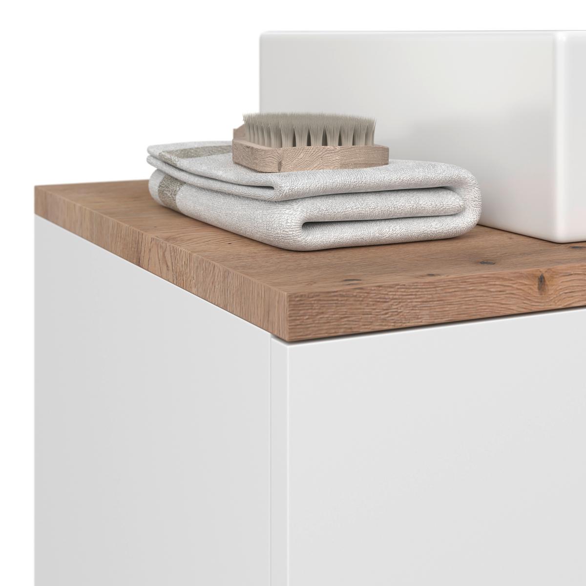 Omarica Za Pod Umivalnik Marbella, Bela, Hrast - bela, Moderno, leseni material/keramika (100/64,5/47cm) - Mömax