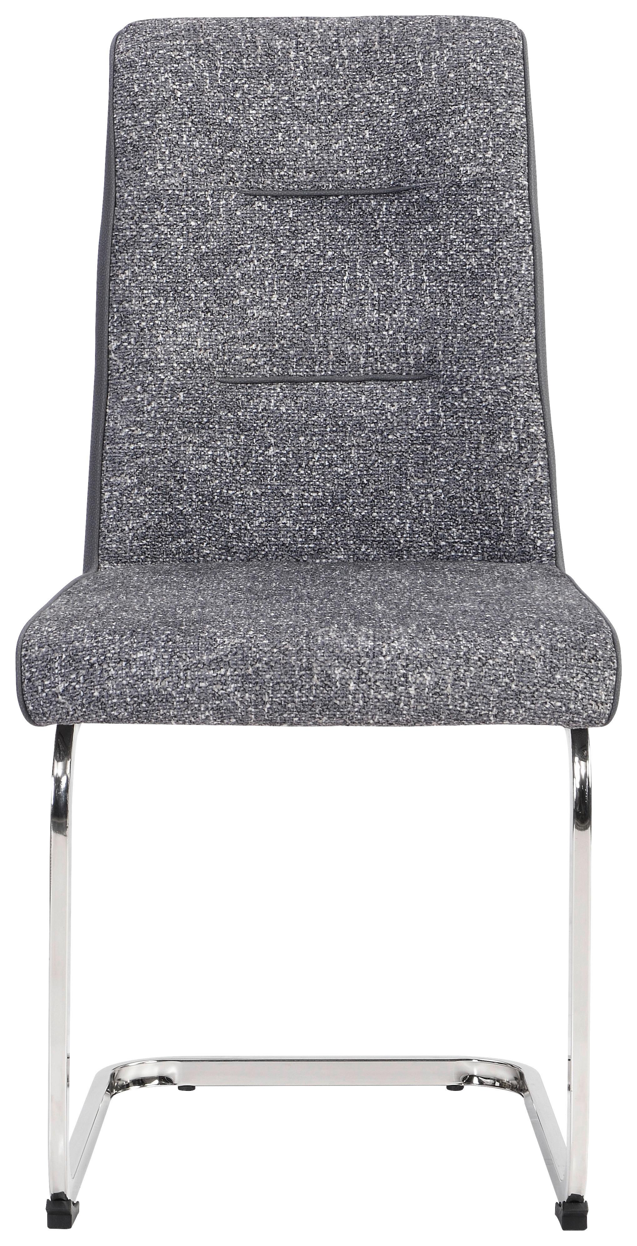 Nihajni Stol Astrid, Siva - siva/barve niklja, Konvencionalno, kovina/tekstil (48/95/60cm)