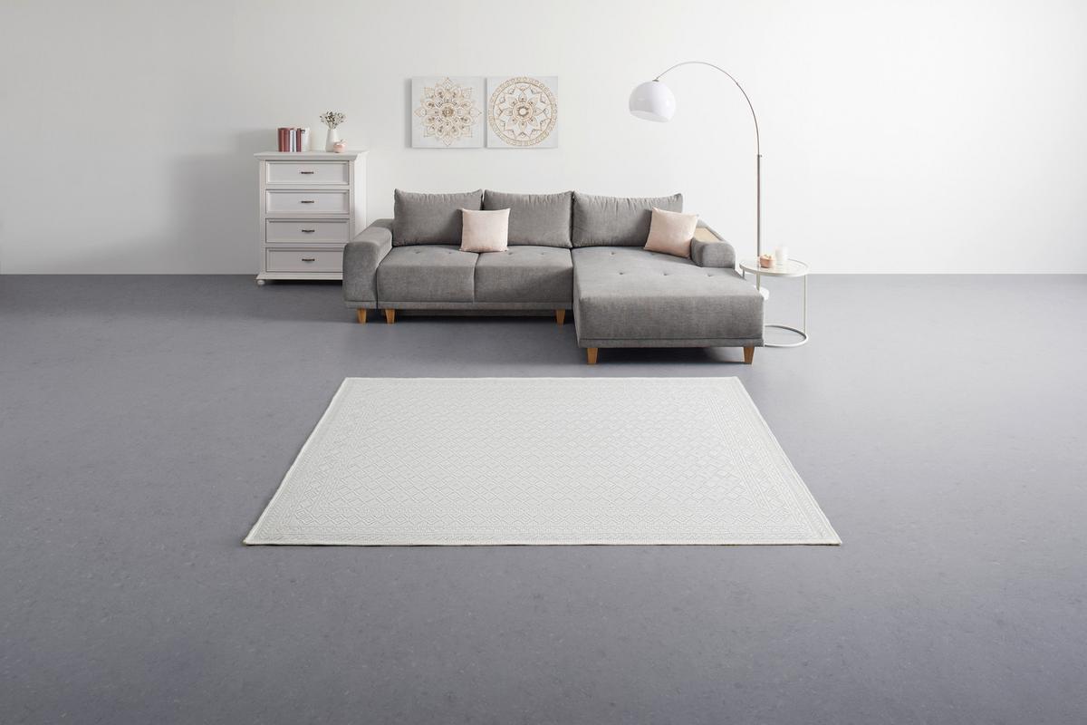Ravno Tkana Preproga Naturel 2 - bela, Moderno, tekstil (120/170cm) - Modern Living