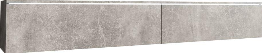 Lowboard ca. 180x30 cm mit LED Beton Optik - Grau, LIFESTYLE, Holzwerkstoff/Kunststoff (180/30/33cm) - P & B