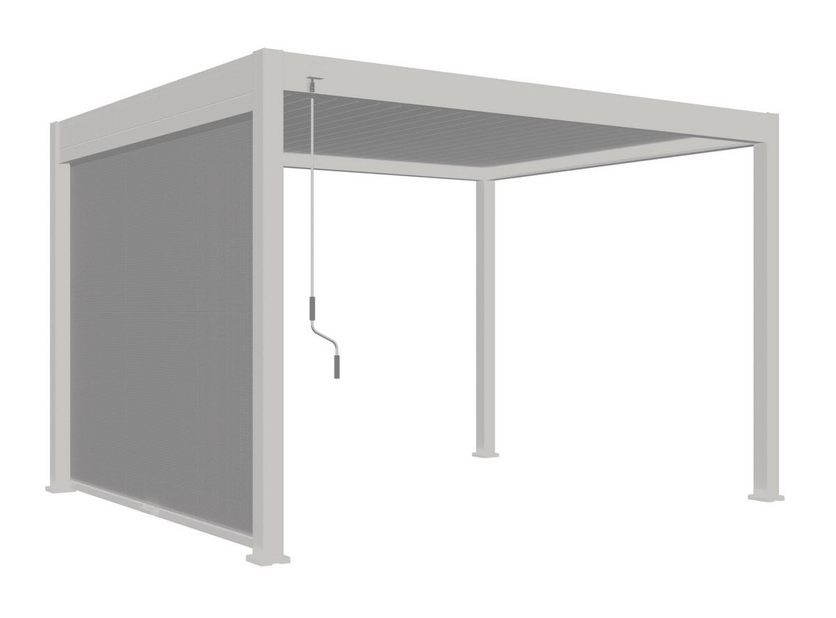 PERGOLA-ROLLO FÜR DELUXE 30CM WEISS - Weiss, Basics, Textil/Metall (300/235/10cm) - Gardenson