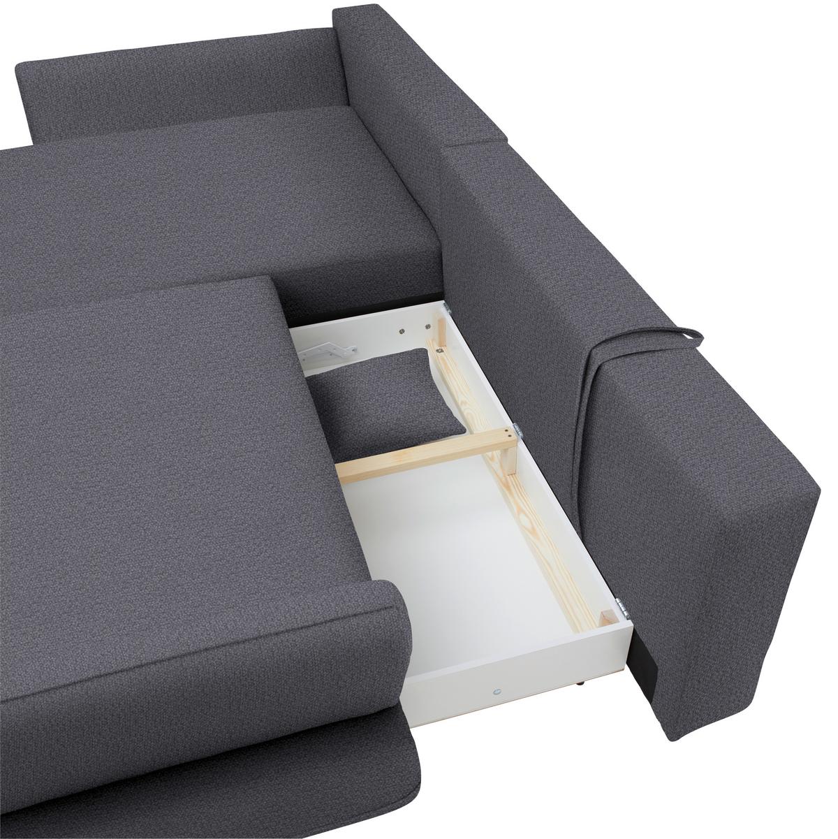 Kutna Garnitura Monte - tamno plava/prirodne boje, Romantično / ladanjski, tekstil/drvo (181/283cm) - Premium Living