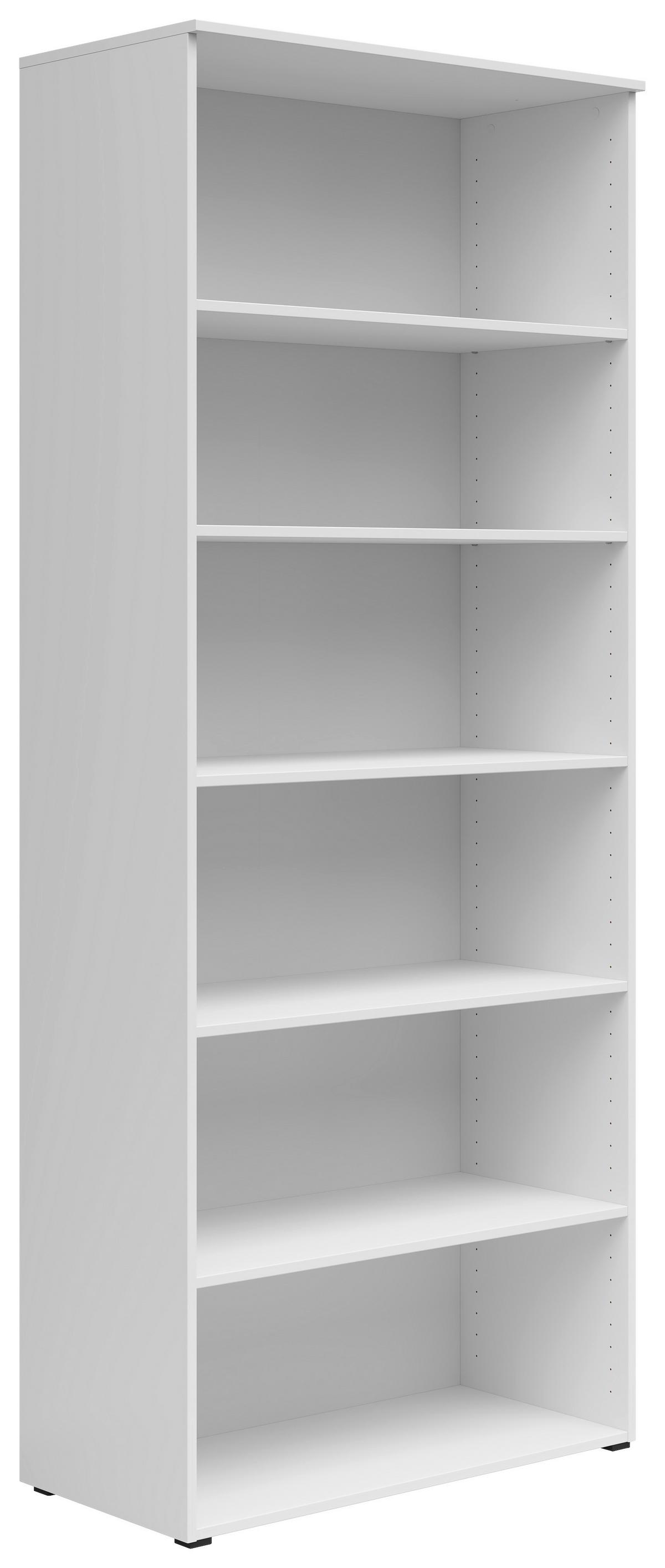 Polica Multi - bijela/antracit, Moderno, drvni materijal/plastika (80/195/40cm) - Modern Living