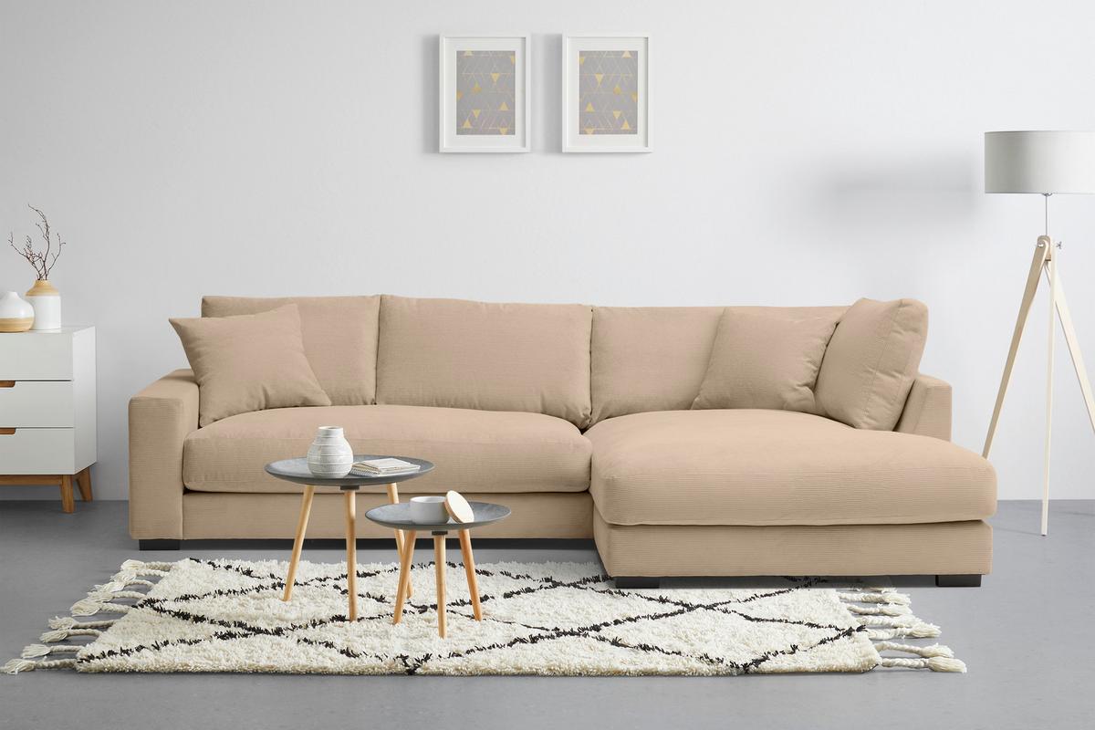 Kutna Garnitura Pedro - smeđa/crna, Moderno, tekstil/plastika (300/190cm) - Mömax