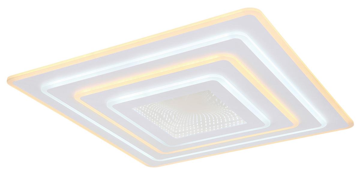 LED-Deckenleuchte Jocelyn Opal/Weiß max. 60 Watt - Opal/Weiß, Design, Kunststoff/Metall (70/70/6,7cm) - Globo