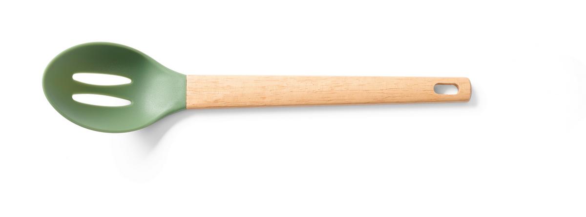 ZESTAW PRZYBORÓW KUCHENNYCH AE-C269BA1303 - kolor naturalny/ciemnozielony, Basics, tworzywo sztuczne/drewno - Homeware Profession.