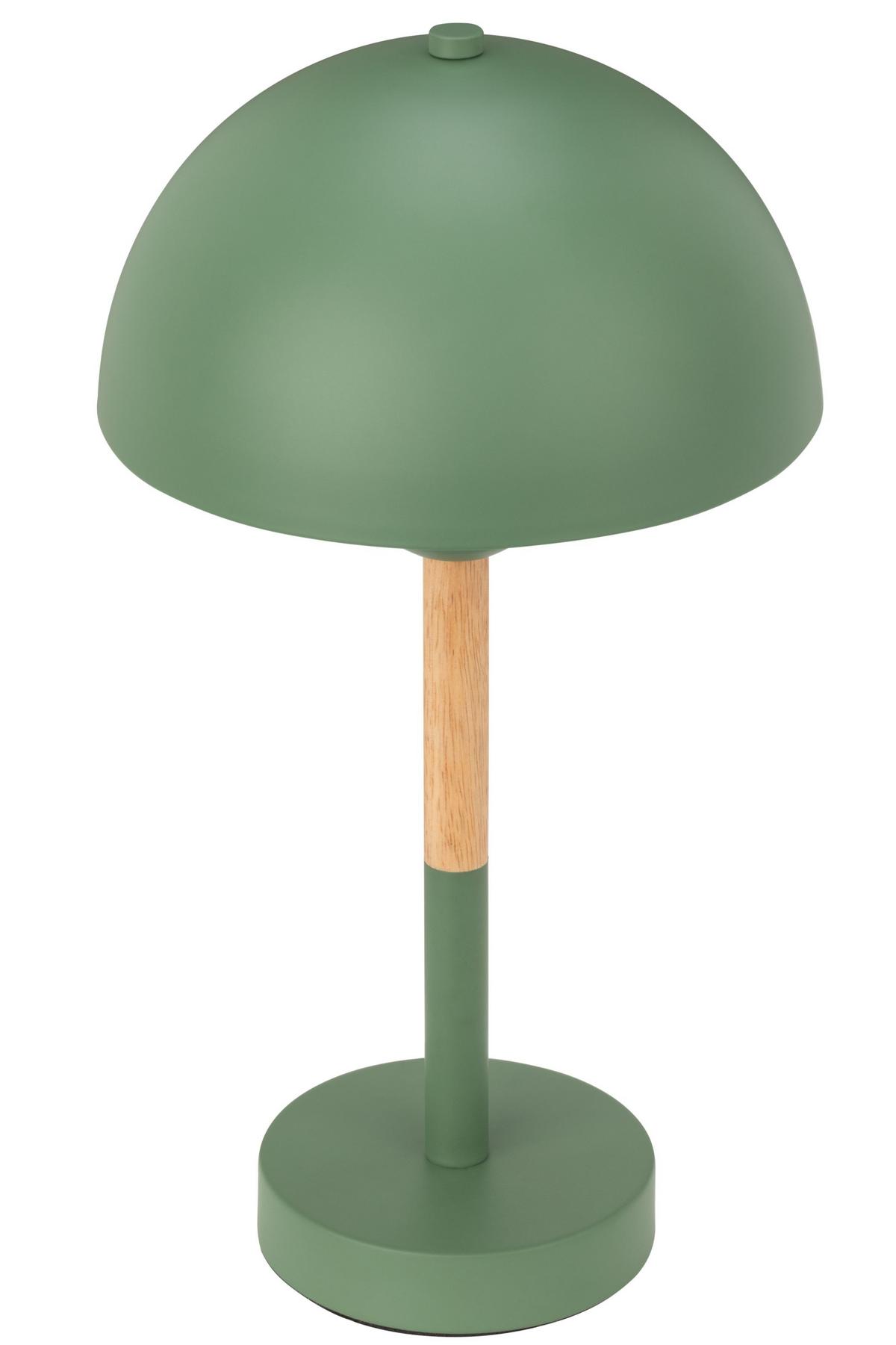 LAMPA STOŁOWA SANTA CLARITA *SBN* - zielony/kolor naturalny, Konventionell, metal/drewno (20/38cm) - Novel