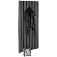Garderobenpaneel Grace Grau - Grau, MODERN, Holzwerkstoff/Textil (50/125/7cm) - Mömax