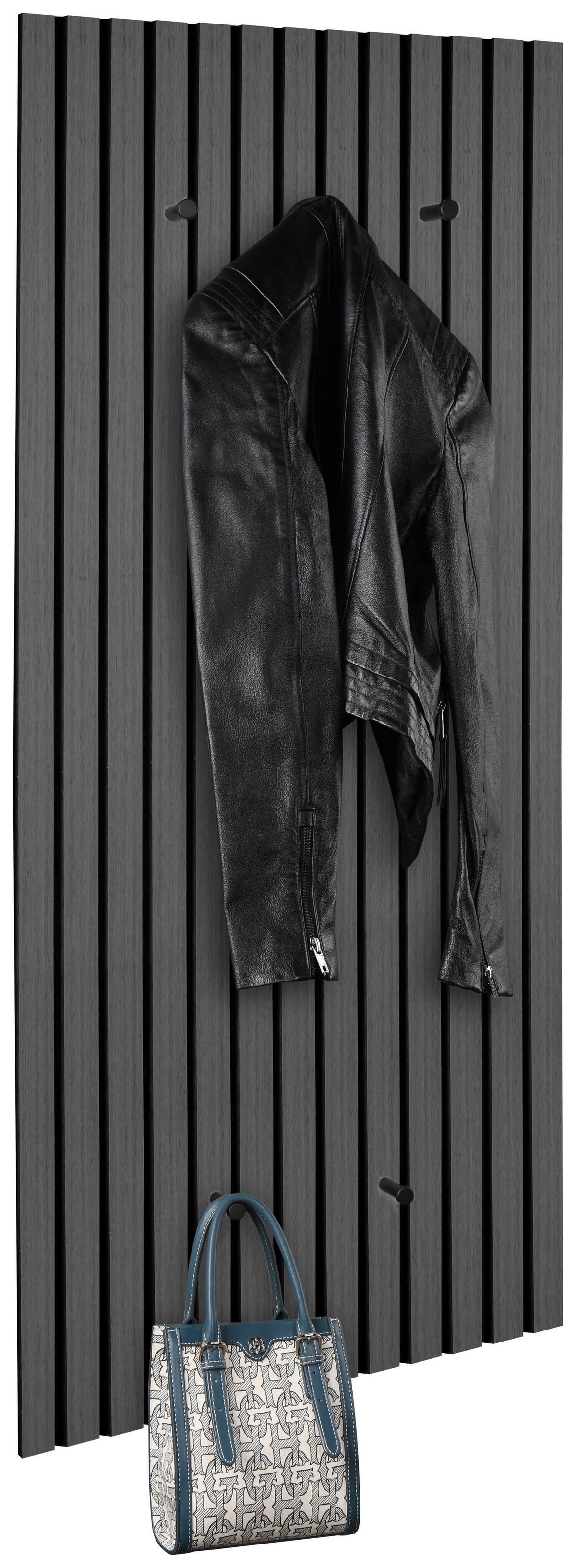 Garderobenpaneel Grace Grau - Grau, Modern, Holzwerkstoff/Textil (50/125/7cm) - Mömax