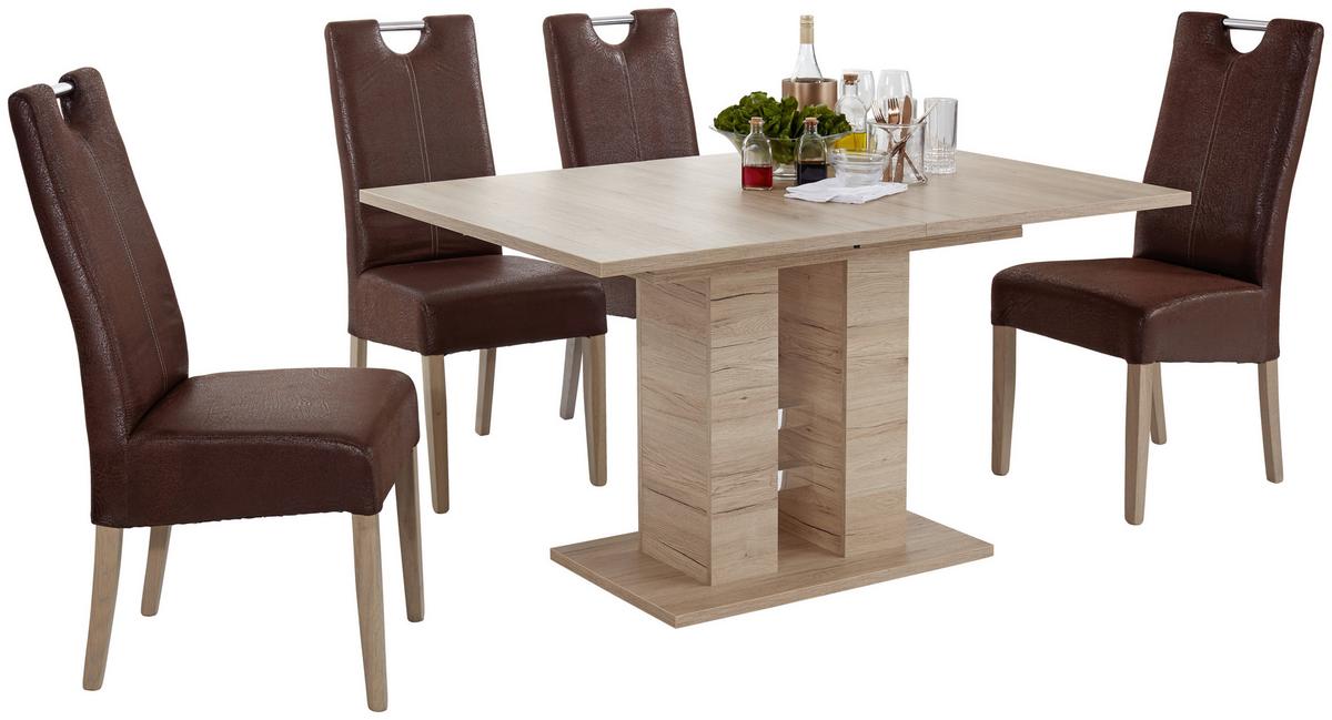 Raztegljiva Miza Helena, Barva Hrasta, 140-220 X 90 Cm - barve hrasta, Konvencionalno, leseni material (140-220/76/90cm) - Mömax