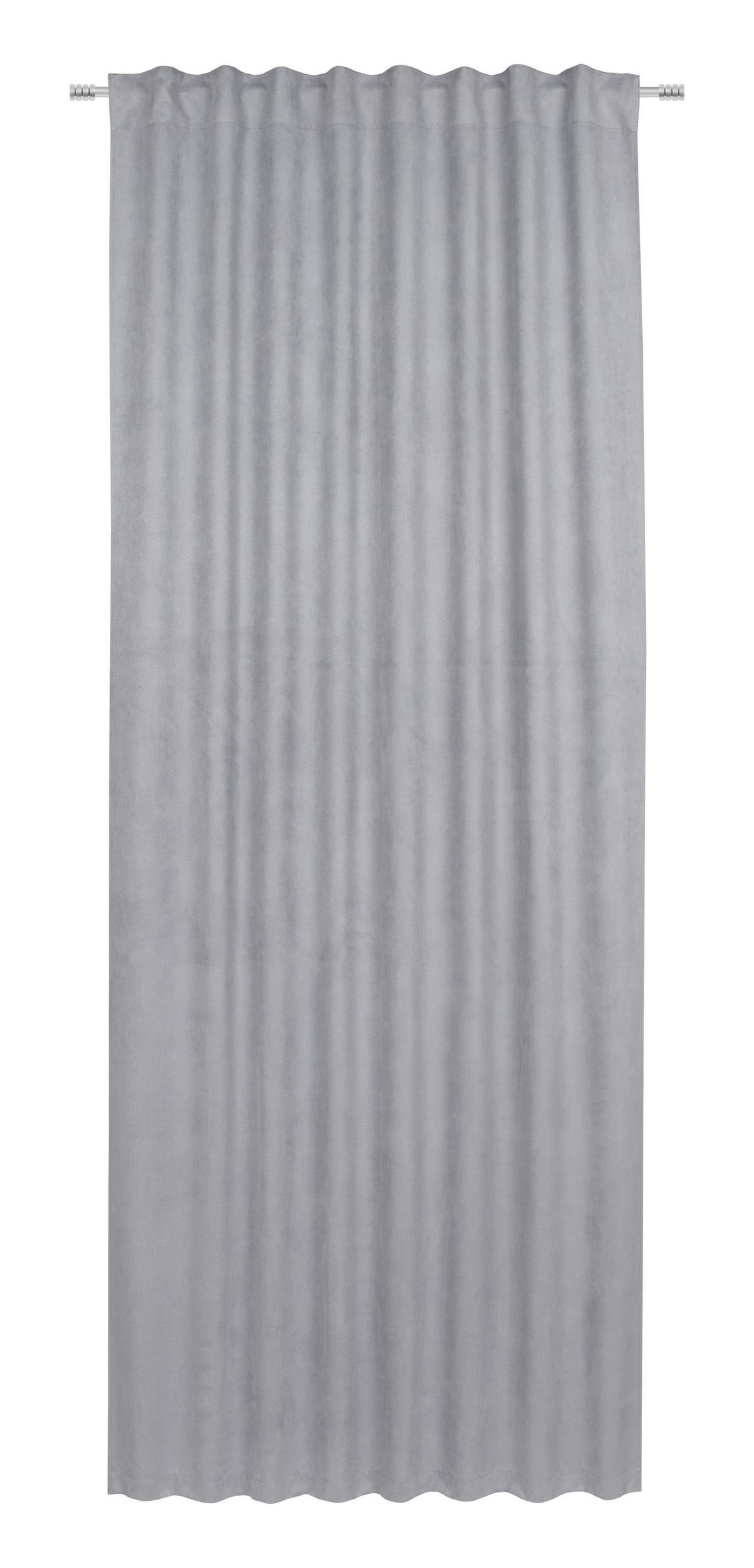 ZASŁONA GOTOWA SIENA - antracytowy, Basics, tkanina (135/255cm) - Dieter Knoll