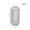 LAMPE SOLAIRE MADONNA - gris clair/blanc, MODERN, métal/textile (22/54/22cm) - Bessagi Garden