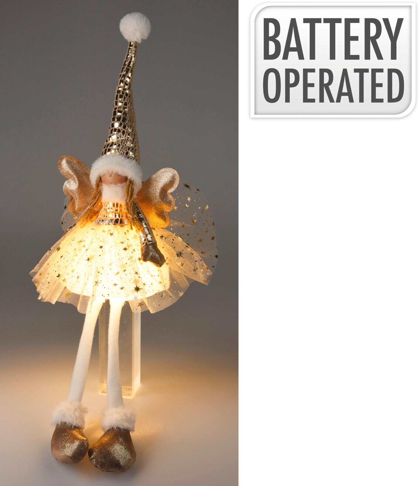LED-es Dekor Angyal Angel - műanyag/textil (22/16/60cm)