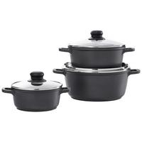 ZESTAW GARNKÓW TURIN - kolor stalowy/przejrzysty, Konventionell, tworzywo sztuczne/metal - Homeware Profession.