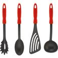 Set Ustensile De Bucătărie Andrea -based- - Negru/Roșu, Material plastic - BASED