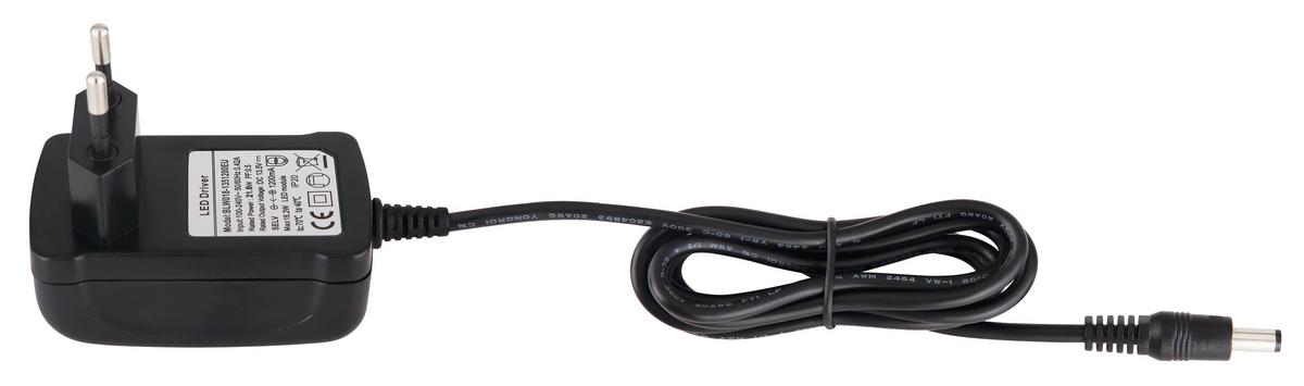 LED-SCHREIBTISCHLEUCHTE 58424 URSINO - Silberfarben/Schwarz, Konventionell, Kunststoff/Metall (58,7/20/107cm) - Globo