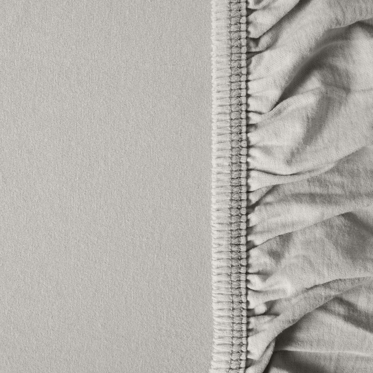 Spannleintuch Bio Greta in Hellgrau ca. 180x200cm - Hellgrau, MODERN, Textil (200/180/35cm) - ecoTree