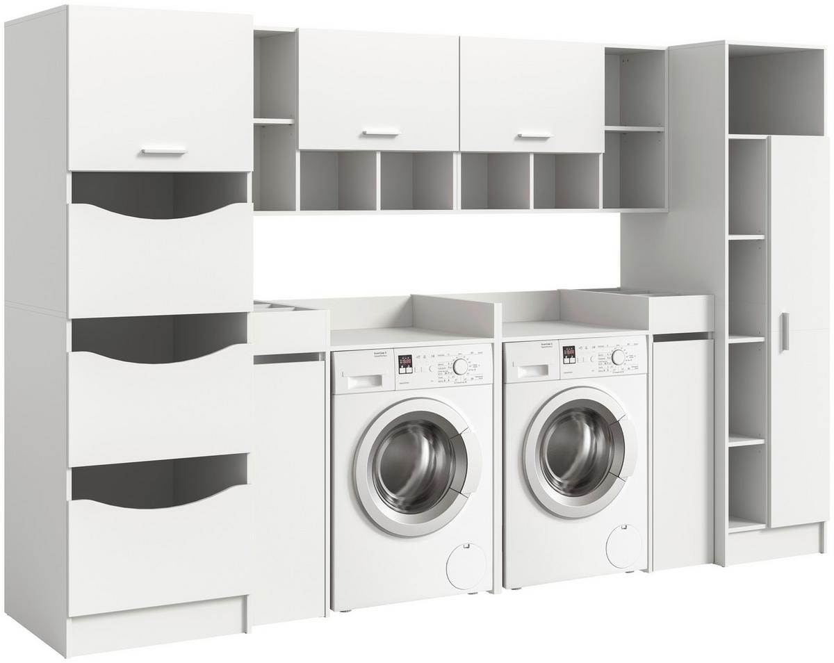 Hauswirtschaftsraum Free Weiß - Weiß, Basics, Holzwerkstoff (306/195/68cm) - MID.YOU