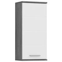 Hängerschrank Blake ca. 35x77 cm Rauchsilber/Weiß - Weiß Hochglanz, MODERN, Holzwerkstoff (35/77/25cm) - MID.YOU