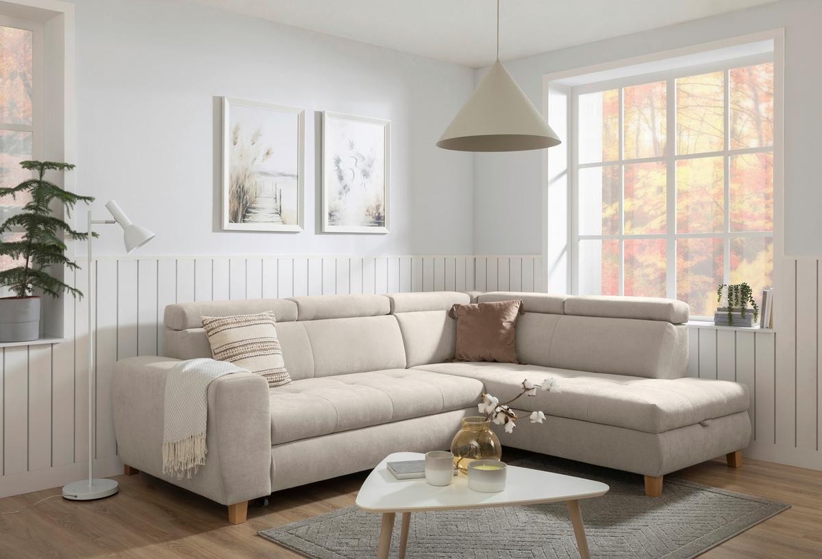 Coltar LUGO - crem, Modern, plastic/lemn (266/98/205cm) - Mömax