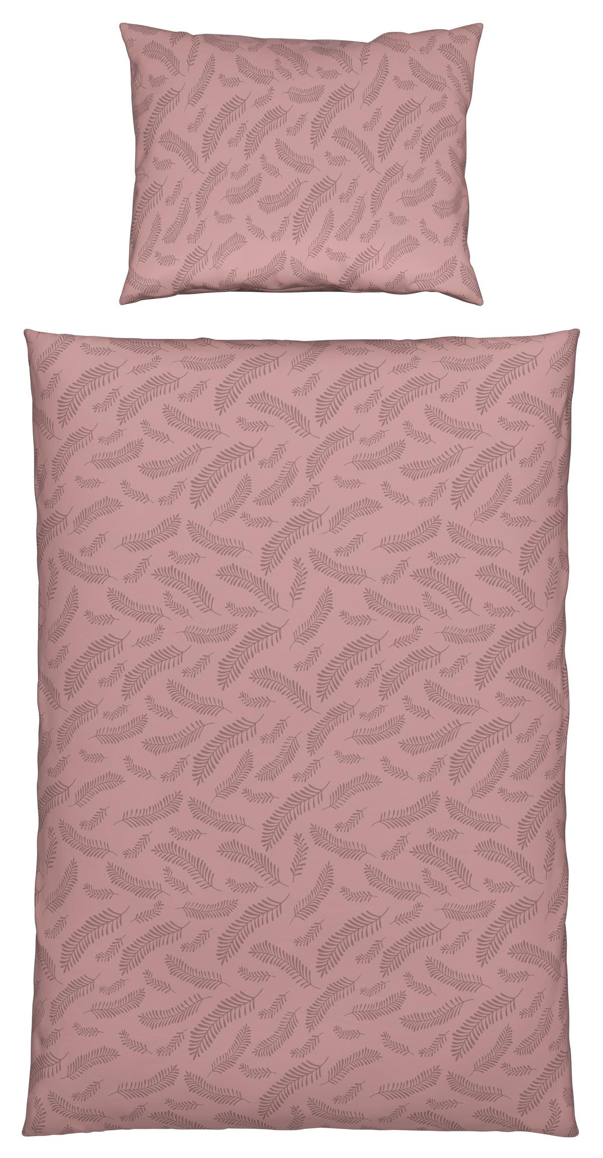 Lenjerie de pat Ferns,cca. 140x200/50x70 cm - mov, Modern, textil (140/200cm) - Mömax